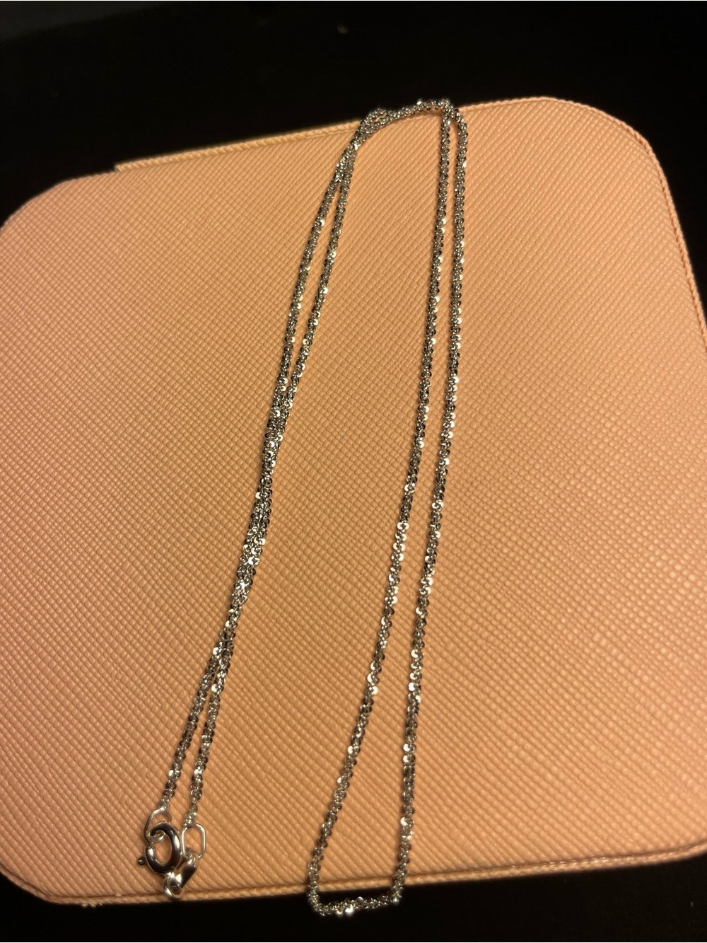 Polished Sterling Silver Twisted Rock Chain Necklace - Shimmering Silver